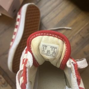 Mens/Womans  red checkered  Vans